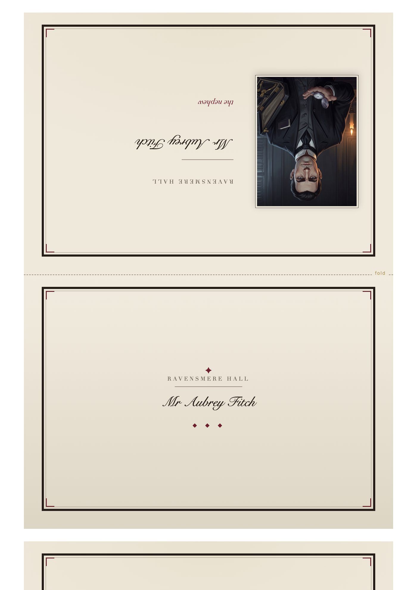 Fold-over place cards