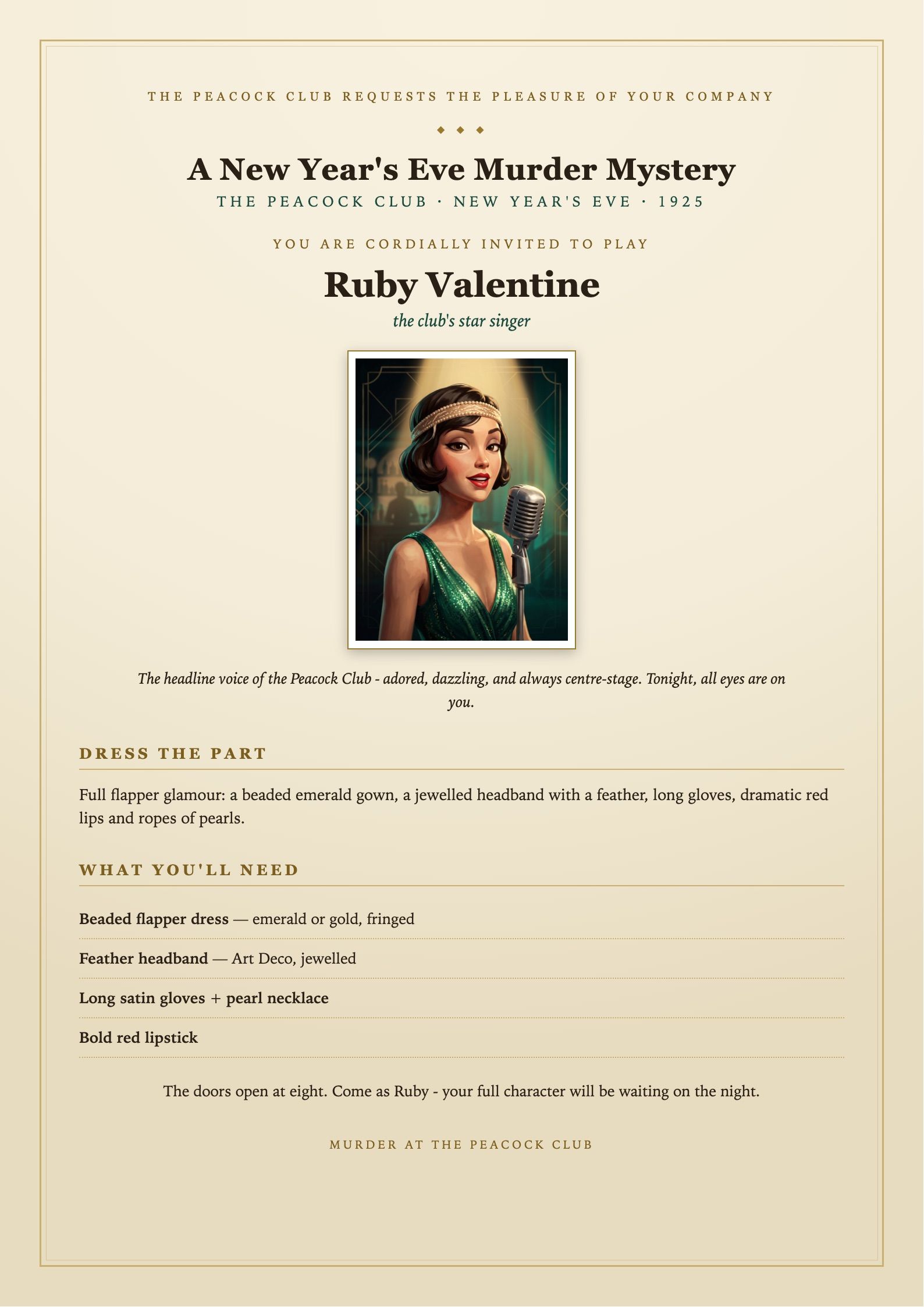 Invitations, one per character