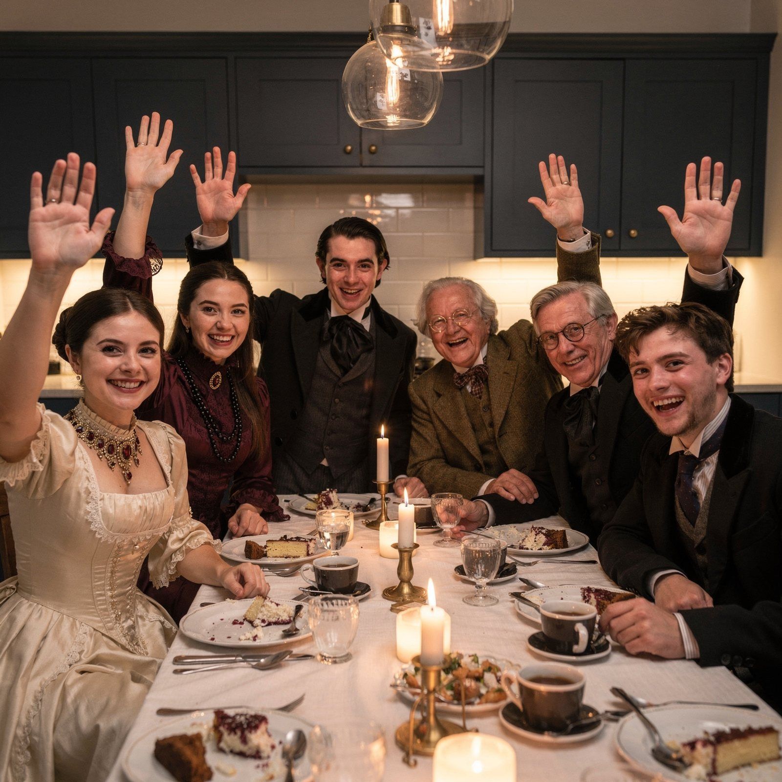 Act III — dessert — the table during this act